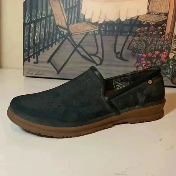 Bogs Waterproof Sweet Pea Slip Loafers Navy Blue Size 9 - Picture 3 of 8